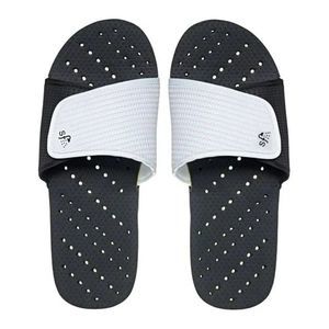 Men's Slides Black/White Size 7/8 - SHOWAFLOPS Mens Black/White Slide - New